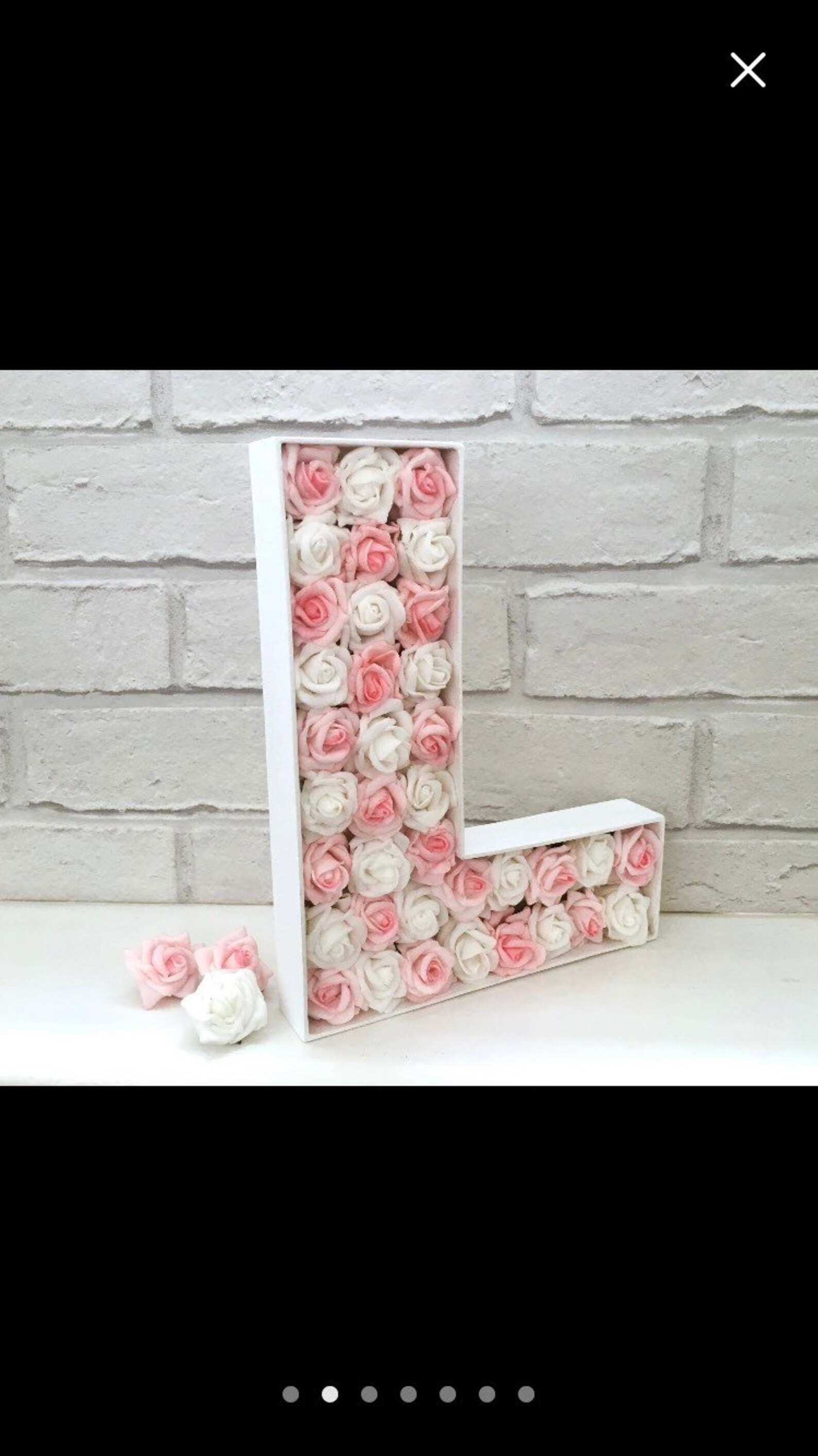 3D foam flower letter Etsy