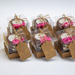 Schütten Sie Beerdigung Gefälligkeiten | Personalisierte Funeral Favors Kerzen mit Tag | Erinnerungsgeschenke für Beerdigungen | Feier des Lebens bevorzugt