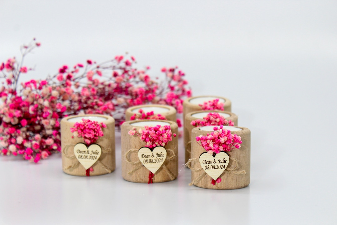 Bulk Personalized Candle Wedding Favor, Wedding Favors for Guests in ...