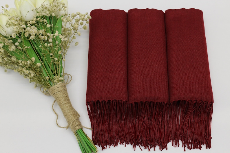 burgundy pashmina for wedding