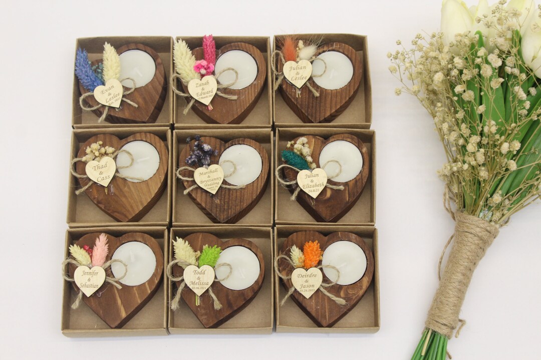 50 PCS Personalized Candle Wedding Favor, Wedding Favors for Guests in ...