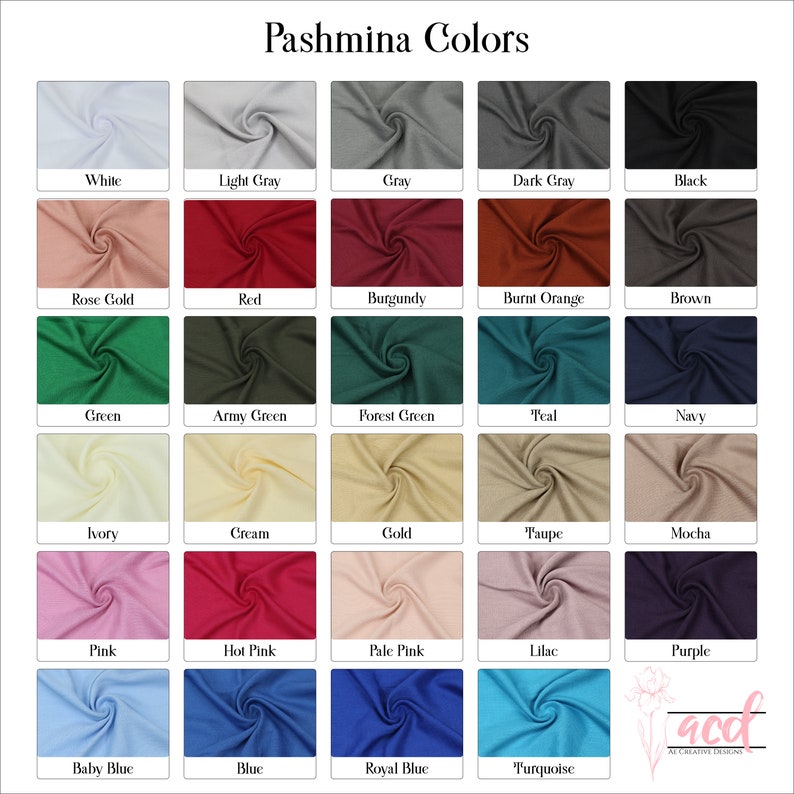 Pale Pink Pashmina Shawl, Personalized Pashmina Scarf, Bridesmaid Shawl, Pashminas in Bulk, Wedding Favors for Guests, Bridal Shower Favors image 7