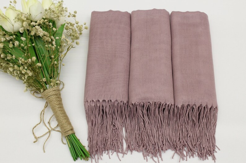 Lilac Pashmina | Drew Super Soft Large Special Occasion Wrap with Tassels main image 1