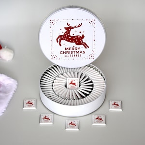 Christmas Party Favors, Personalized Christmas Chocolate, Bulk Christmas Gifts, Christmas Favors, Christmas Gifts Bulk, Holiday Party Favors