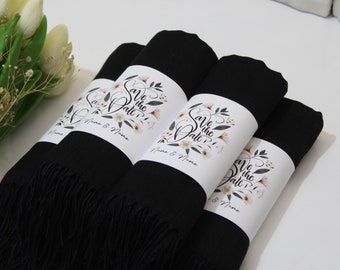 Personalized Wedding Favors, Pashmina Shawl, Bridal Shower Favors, Fall Wedding Favors, Wedding Favors for Guests in Bulk
