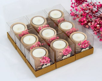 40 PCS Personalized Candle Wedding Favor, Wedding Favors for Guests in Bulk, Wedding Gifts for Guests, Rustic Wedding, Bridal Shower Favors