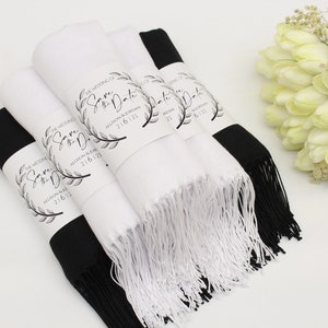 80 pcs Pashmina Shawl Wedding, Personalized Wedding Shawl Favors for Guests in Bulk, Fall Wedding Favors, Pashmina Scarf Blush, Party Favors