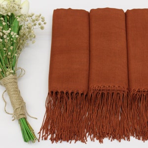 burnt orange pashmina shawls