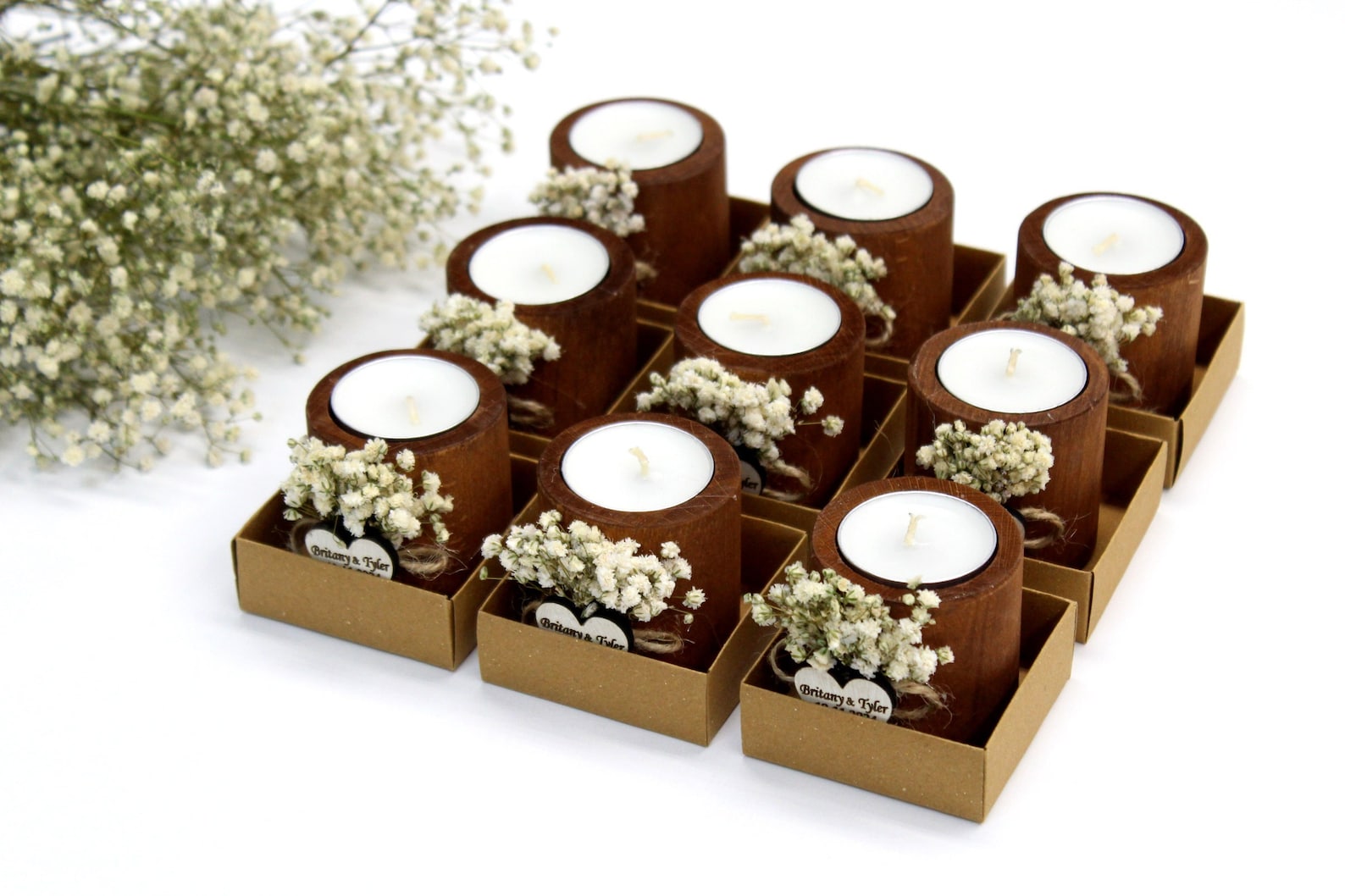 60 PCS Personalized Candle Wedding Favor, Wedding Favors for Guests in ...