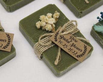 Vegan Soap Favor, Handmade Soap Favors for Guests in Bulk, Bridal Shower Favors, Wedding Soap Favors, Custom Soap Favors, Olive Oil Soap Bar