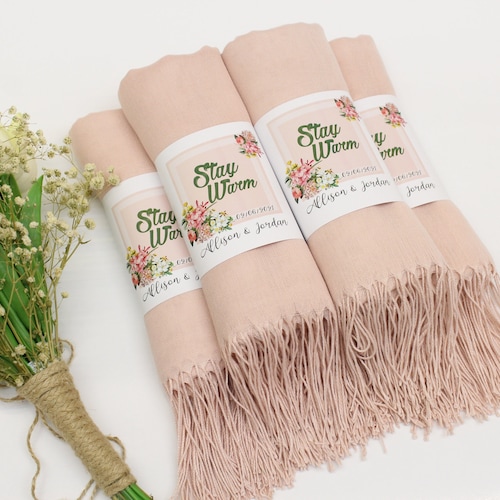 40 Pcs Pashmina Shawl Wedding Favors for Guests Pashminas in Etsy