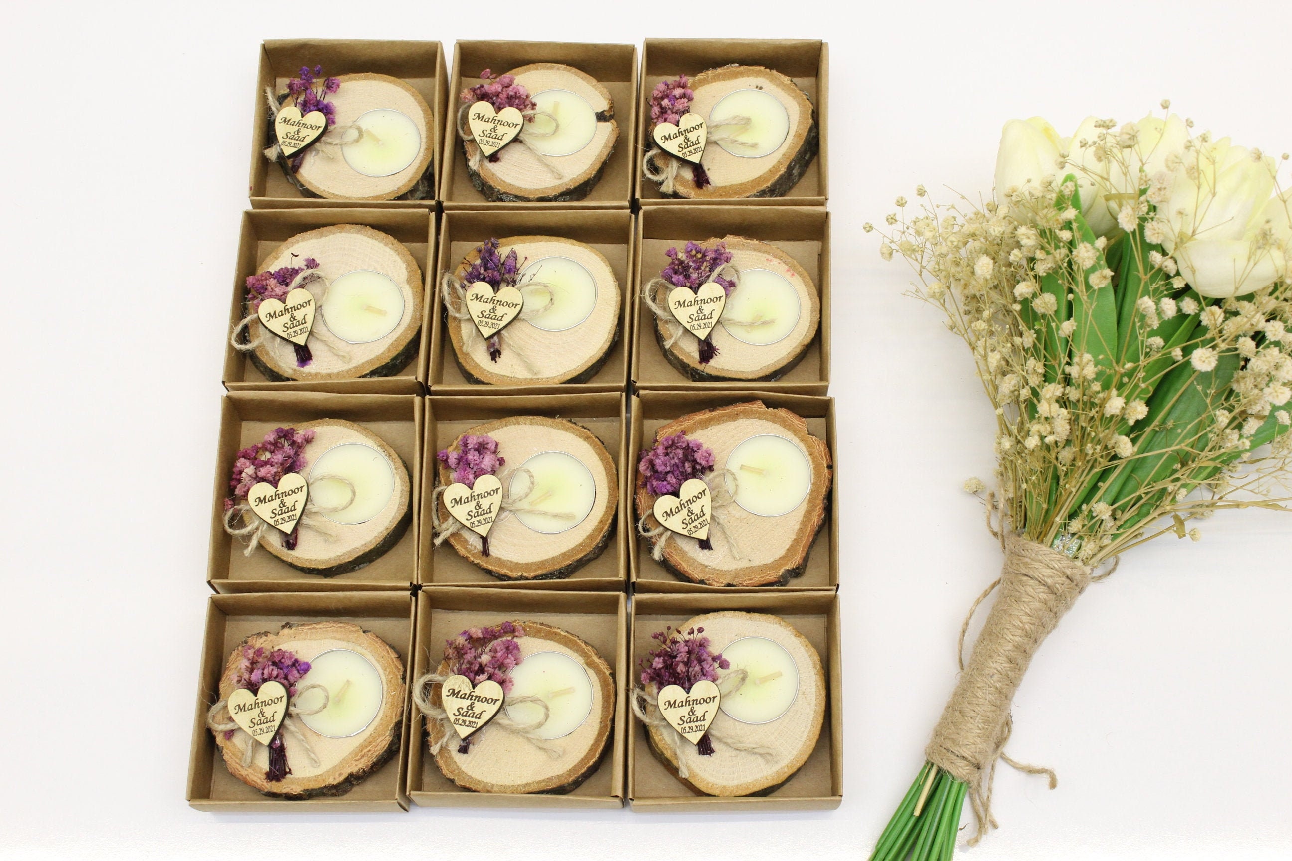 80 pcs Wedding Candle Favors Personalized Wedding Favors for Etsy