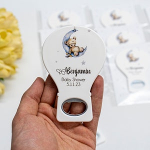 Baby Shower Gift Magnet Bottle Opener Baby Shower Favors Personalized Baptism Magnet Customized Baby Shower Baby Shower Gifts Birthday Event