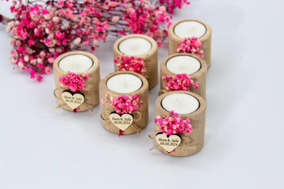 Personalized Wedding Favors for Guests in Bulk, Rustic Wedding Favors, Bridal Shower Favors, Wedding Candles Favors, Christmas Wedding Favor