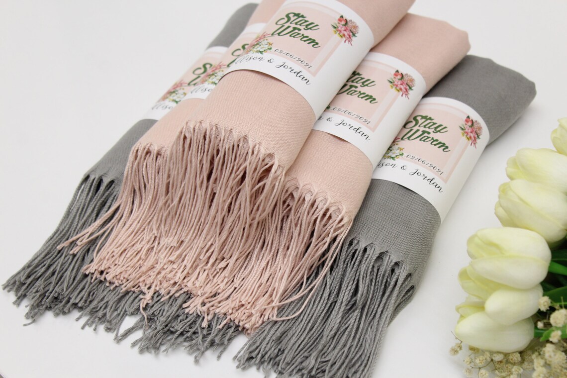 40 Pcs Pashmina Shawl Wedding Favors for Guests Pashminas in Etsy