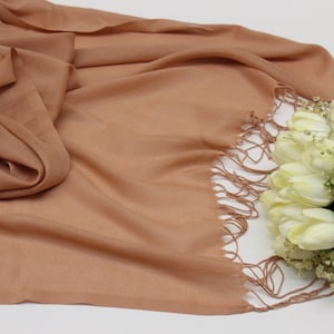 rose gold pashmina shawl
