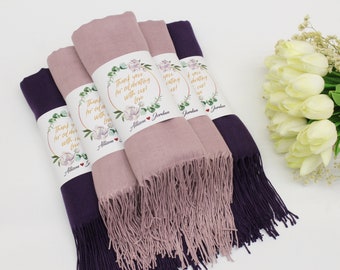 25 pcs Pashmina Shawl, Wedding Favors for Guests, Pashminas in Bulk, Pashmina Shawl Wedding, Pashmina Scarf, Personalized Wedding Favors