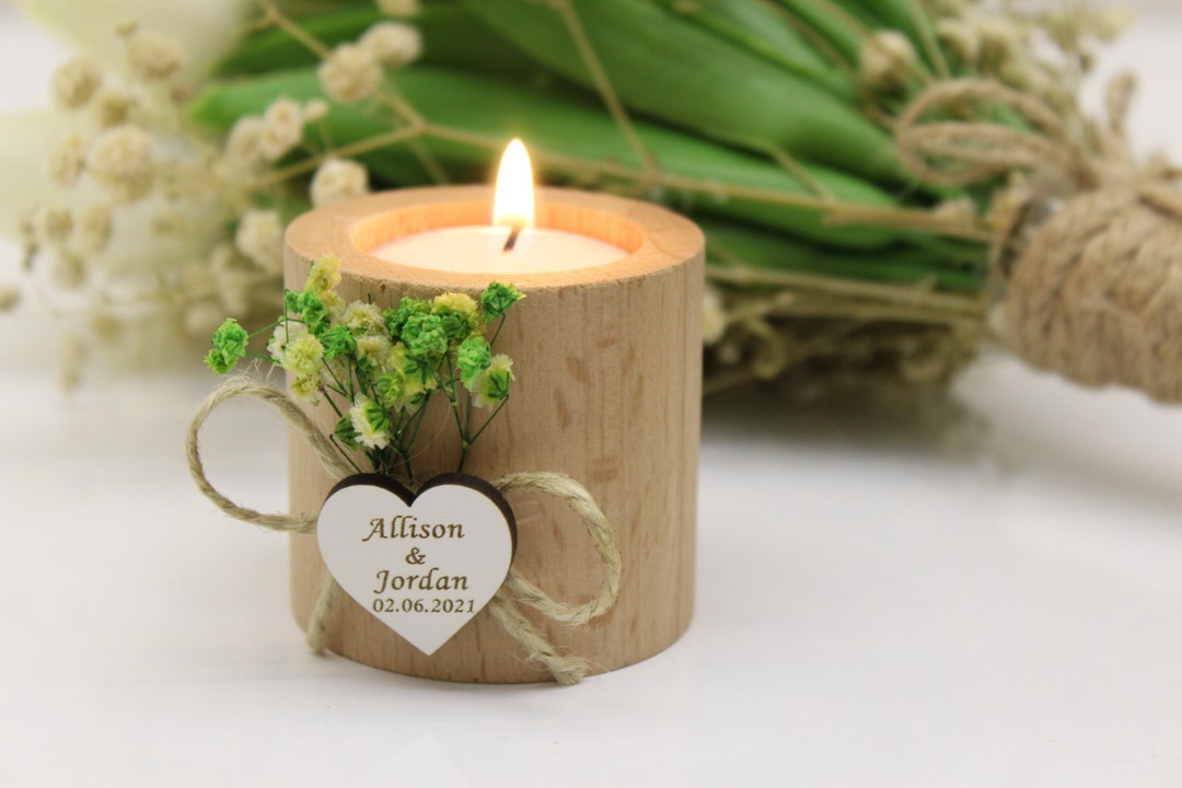 Tealight Candle Holder Personalized Wedding Favors for Guests Etsy