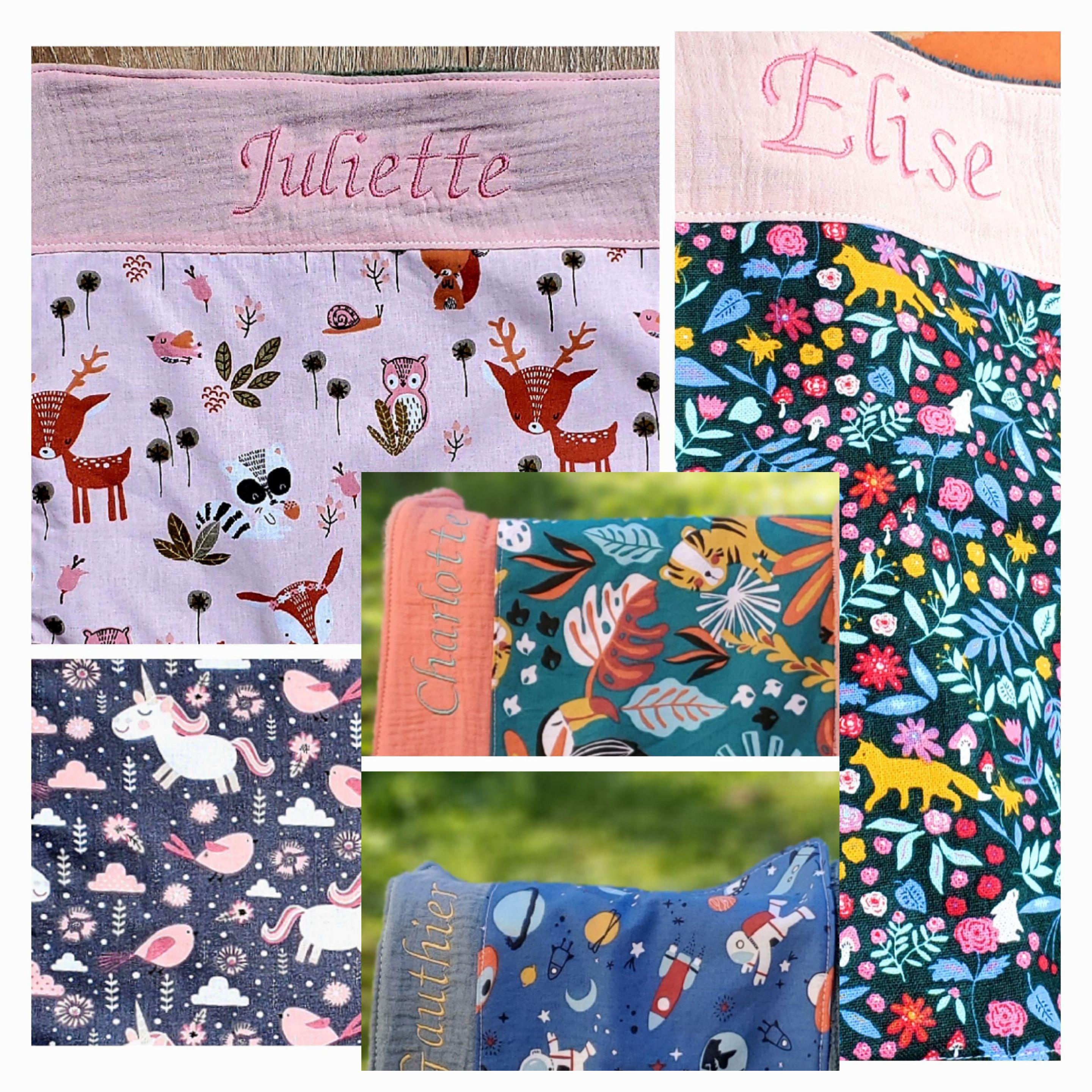 Serviette élastiquée Maternelle Dès 2 Ans, Coton Imprimé Voitures, Fabriquée En France