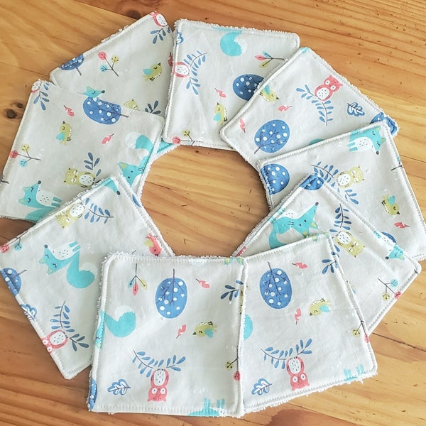 PROMO Fin de série ---Lot de 8 Lingettes lavables EXTRA douce pour bébé en éponge de bambou pour la toilette