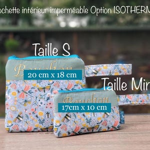 Chocolate / Almond Insulated Pouch - Waterproof Interior - 2 Sizes - Different Colors