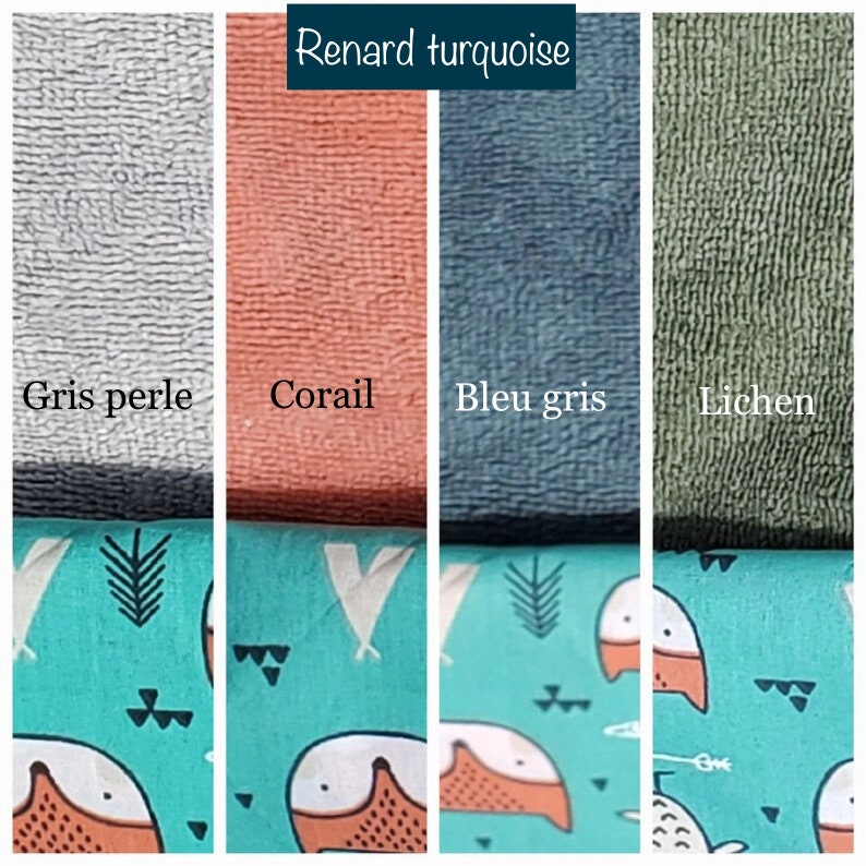 Imprimé Renard turquoise