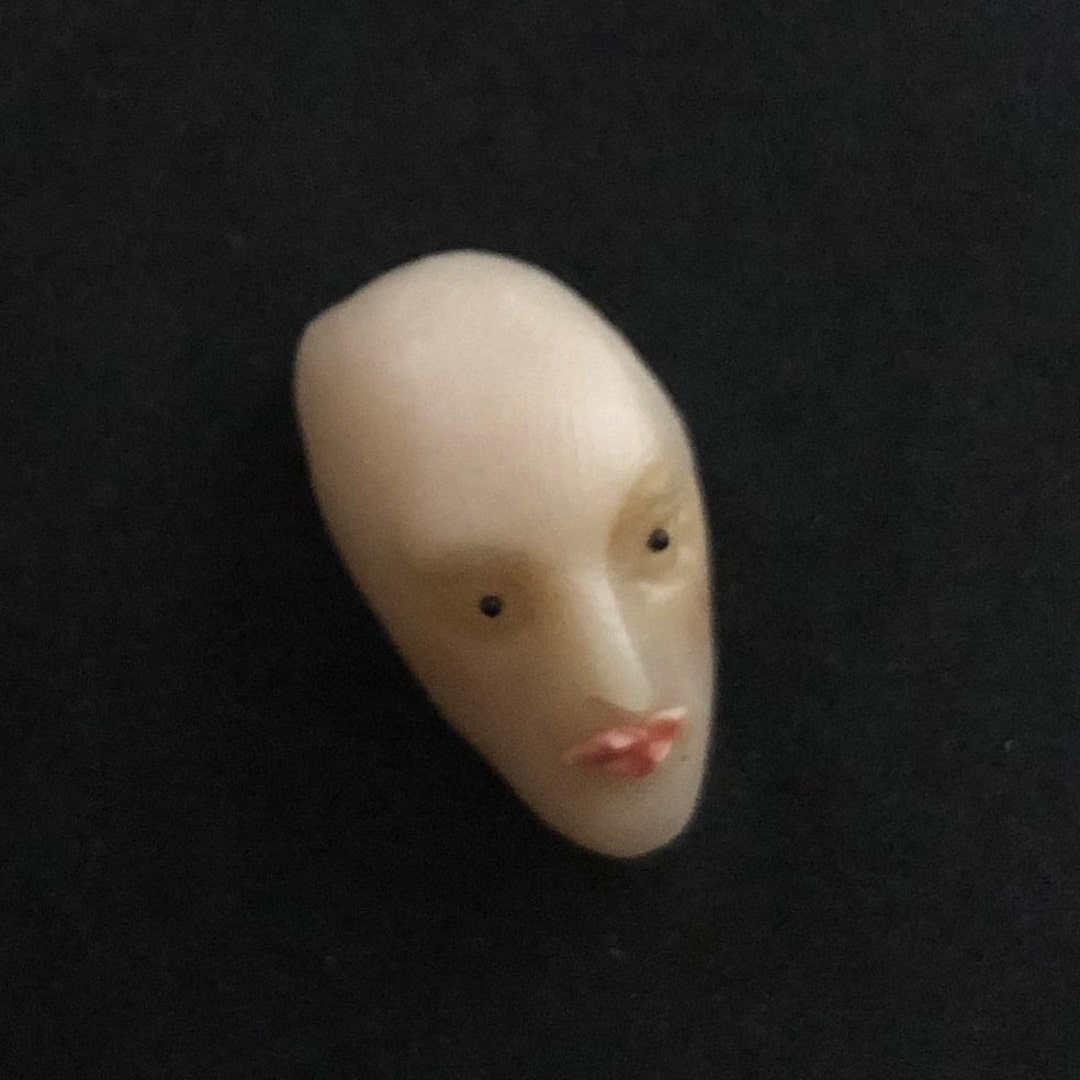 Tiny Miniature Doll Faces, Small Polymer Clay Face Cabochons, Crafts
