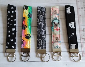 Key fobs wristlet, handmade key fob,fabric key chain, key strap,key fob,key wristlet, gift for woman and man and teenagers