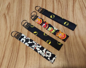 Key fob wristlet, fabric key chain, Key strap, Key wristlet, handmade key fob