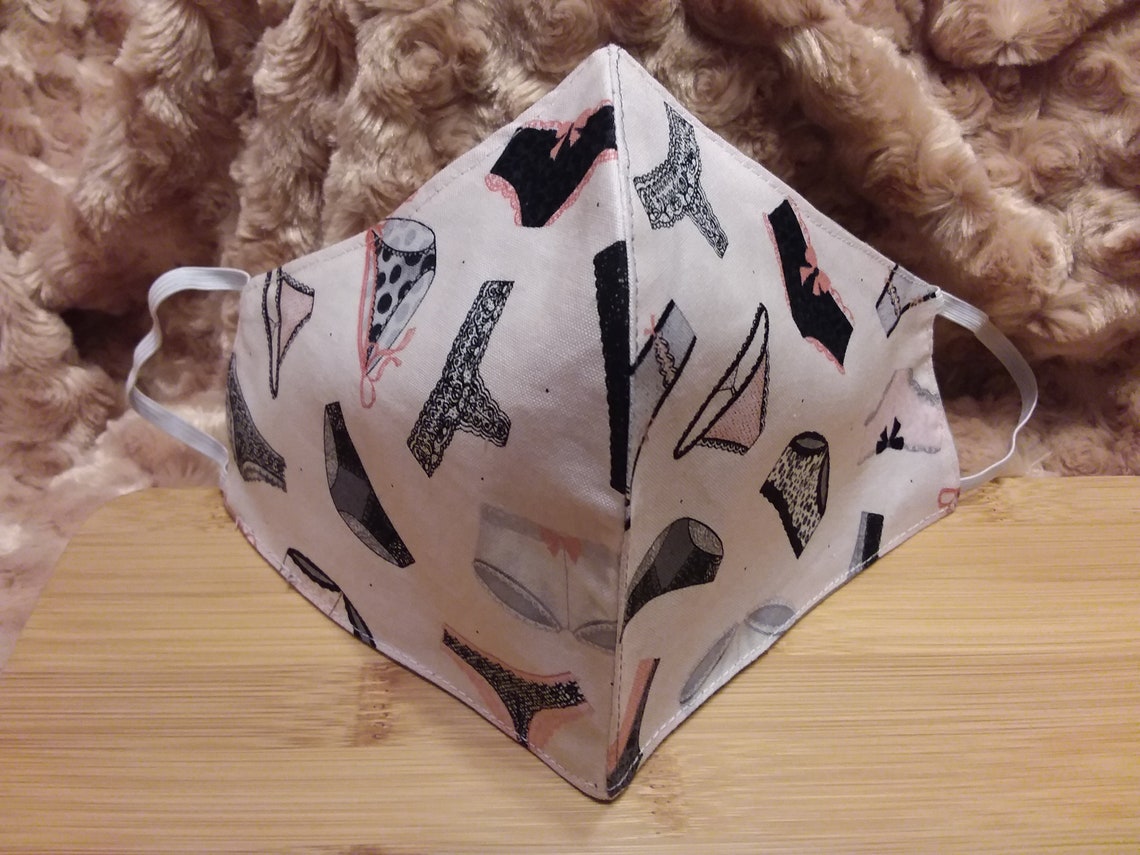 Face mask adult mask panties print fabric mask Etsy