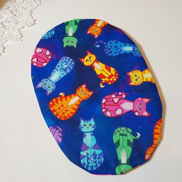 Cotton Stoma Bag Cover, Reusable Ostomy Bag with Cats