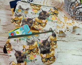 Handmade Cotton Coin Purse Keychain: Small Fabric Pouch