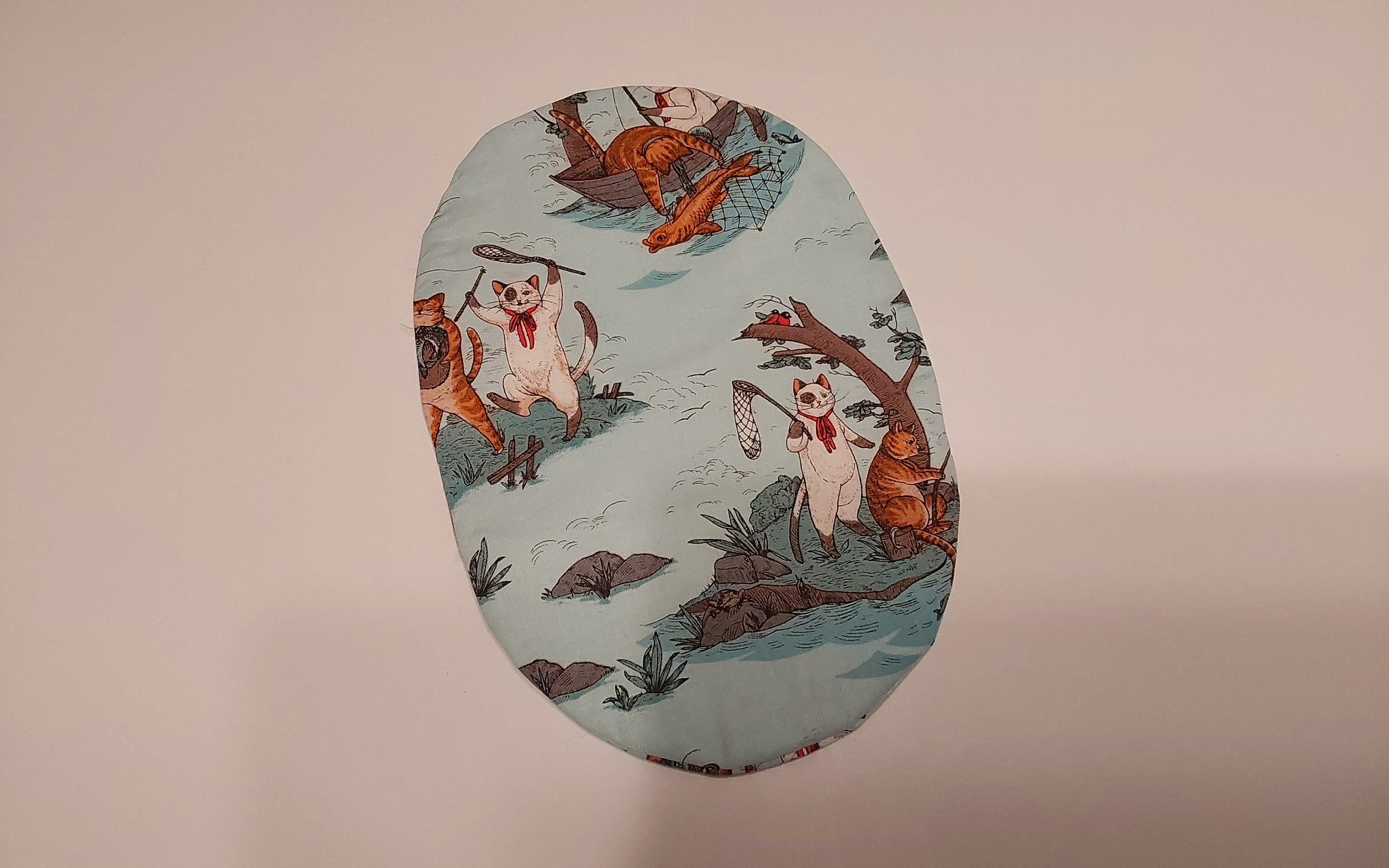 Cotton Stoma Bag Cover, Envelope Opening, Cats Print, Washable