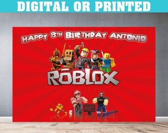 Party Supplies Paper Party Supplies Roblox Personalized Printed Vinyl Backdrop Roblox Custom Party Backdrop 60 X 35 60 X 50 85 X 60 Roblox Birthday Banner Poster - roblox birthday banner free