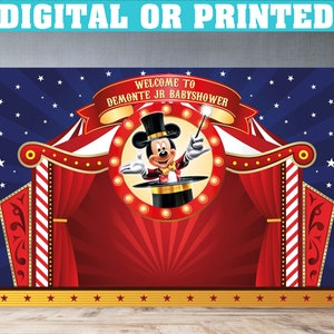 Mickey Circus Name Banner