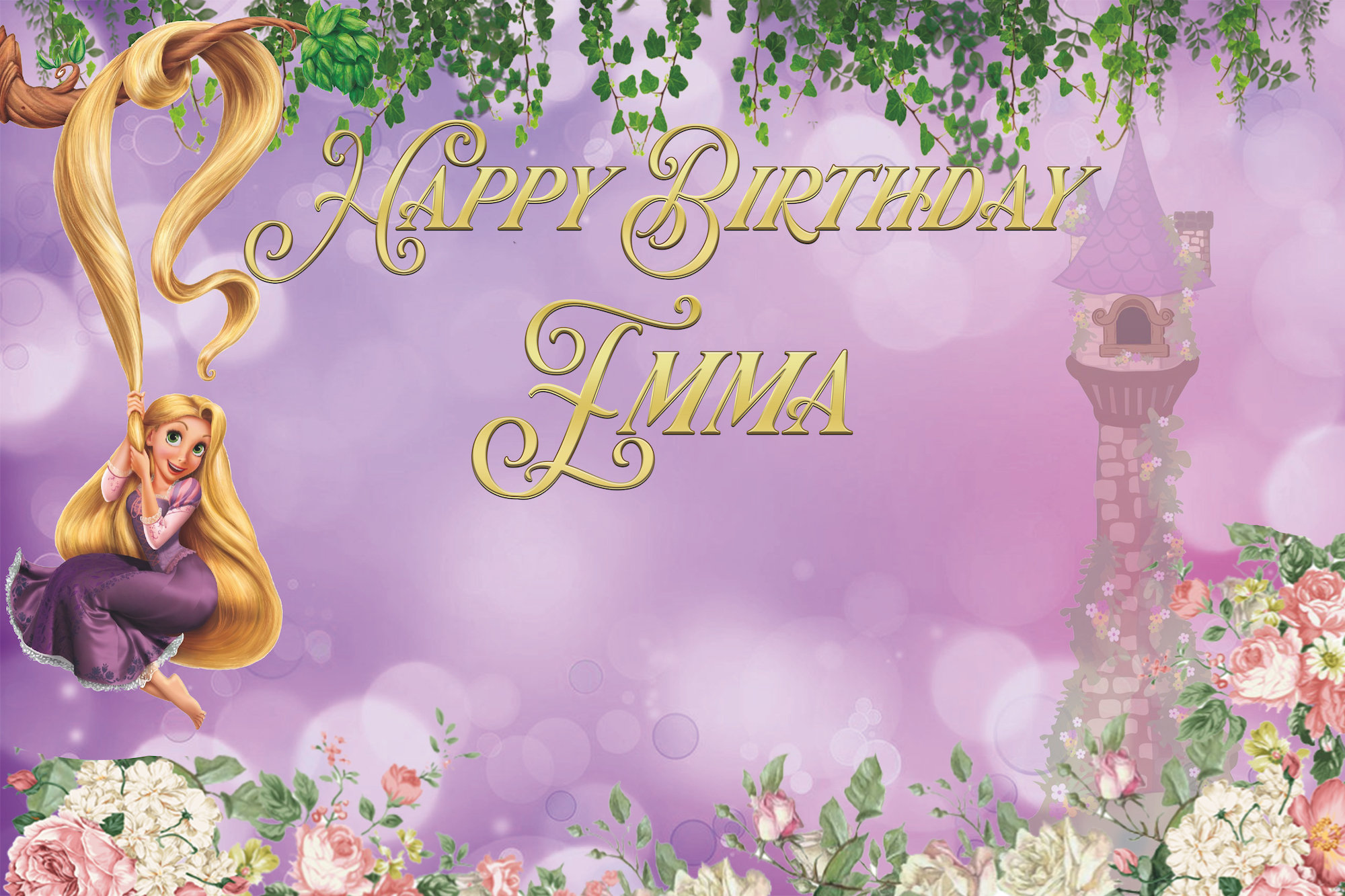 Rapunzel Birthday Background