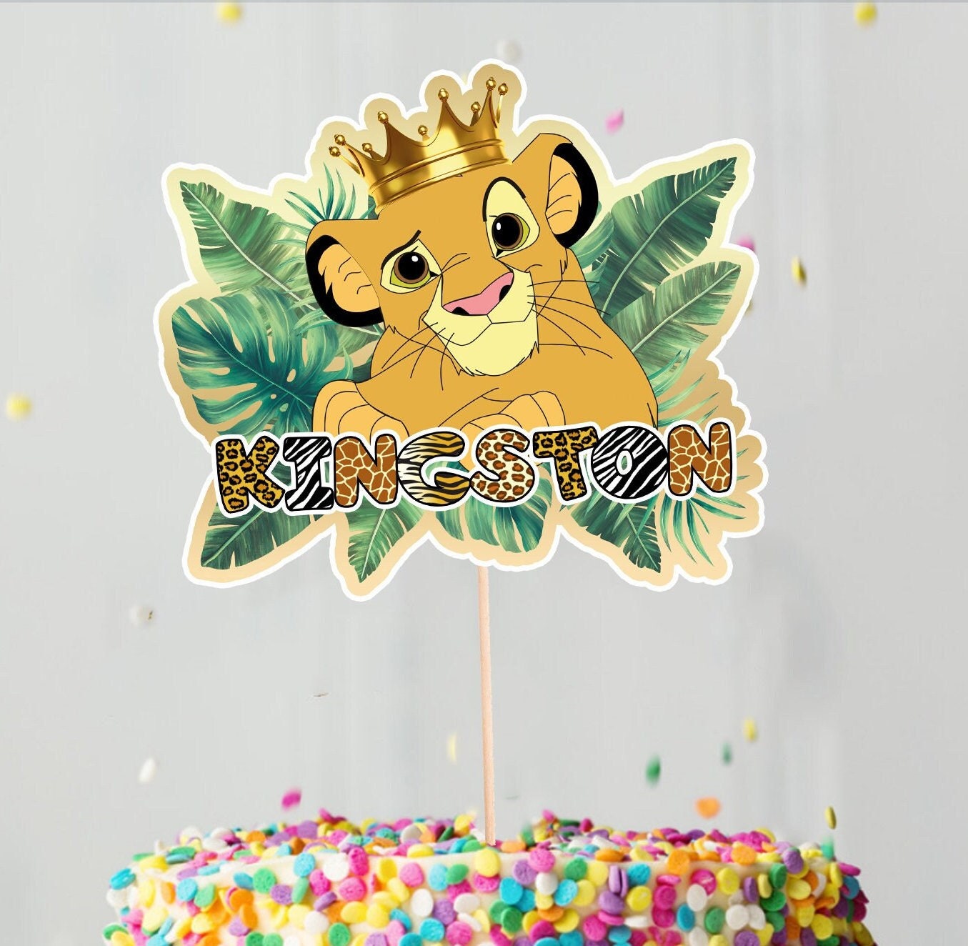 Simba Printable Cake Topper Lion King Birthday Party Cake Etsy Singapore