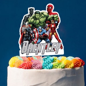 Avengers Printable Cake Topper Avengers Birthday Party Cake - Etsy