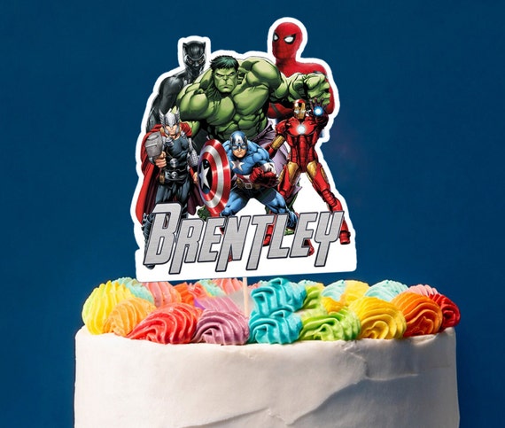 Avengers Printable Cake Topper Avengers Birthday Party Cake - Etsy Israel