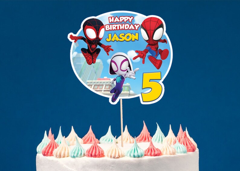 Spidey and His Amazing Friends Printable Cake Topper Spidey - Etsy