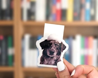 Custom Pet Photo Bookmark, Personalized Dog or Cat Bookmark, Pet Lover Gift