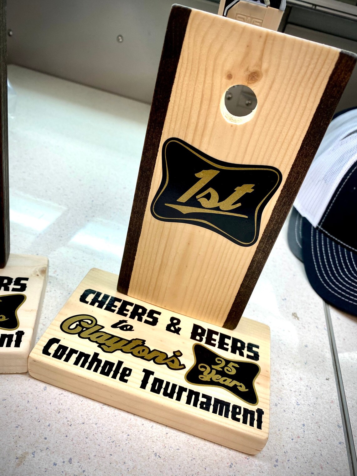 Cornhole Board Trophies Cornhole Tournament Trophies Corn Hole Etsy
