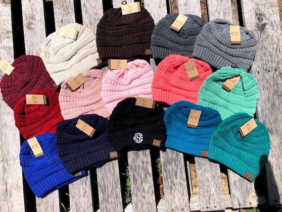 CC Beanie CC Monogrammed Beanie - Etsy