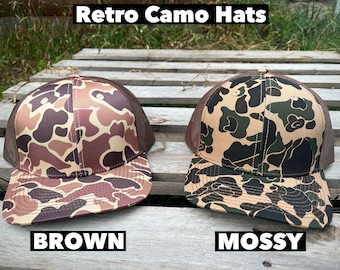 Retro OD Duck Camo Collection Trucker Hat Blanks
