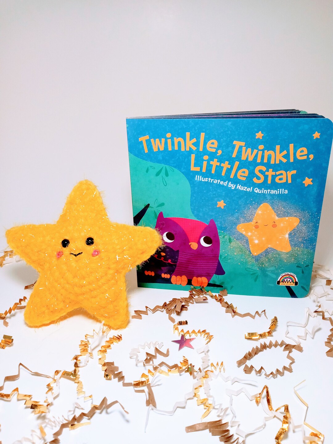 Crochet Star Plush With Book Twinkle Twinkle Little Star Storytime