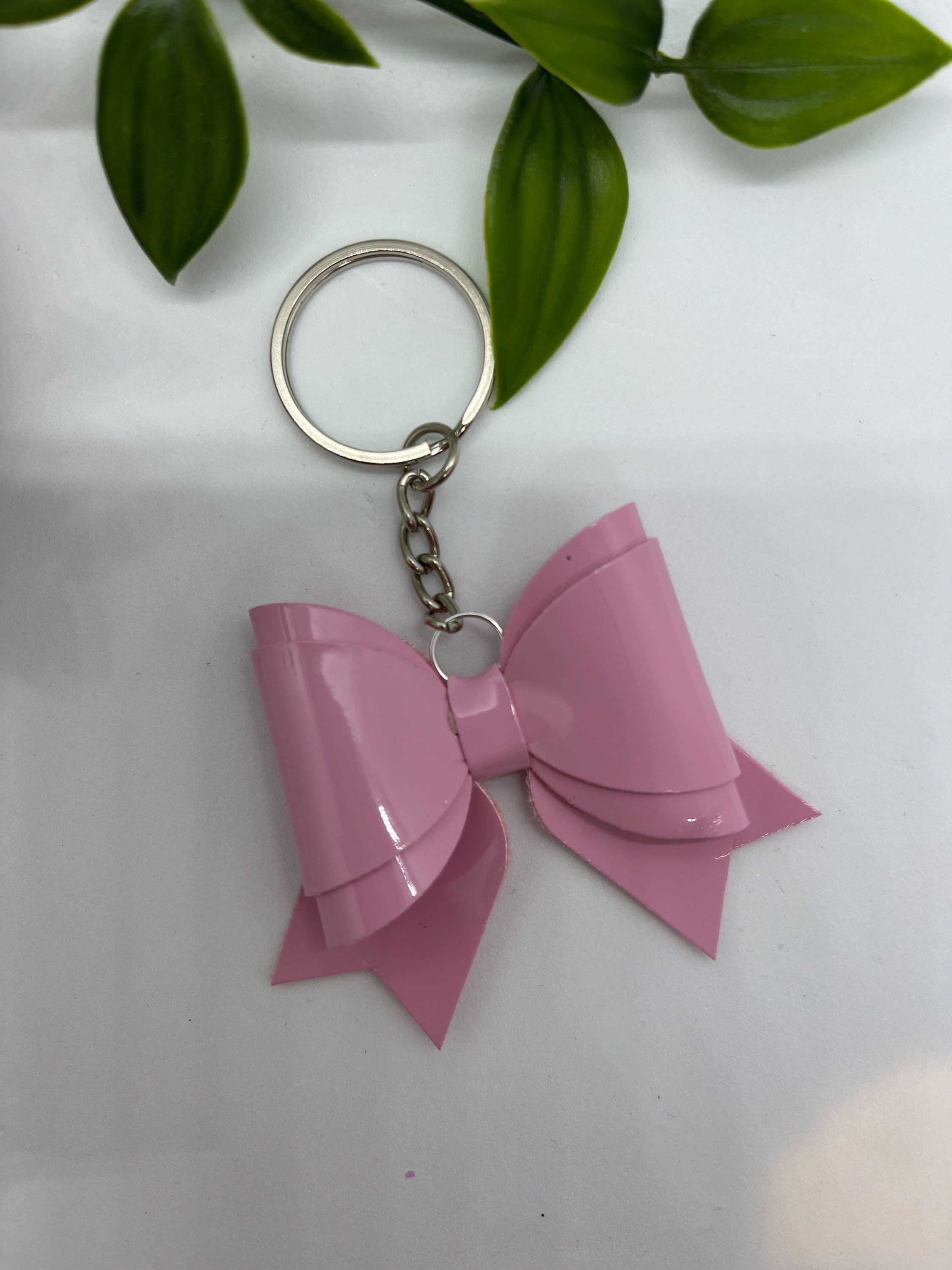 Bow keyrings pink bow keychains Etsy