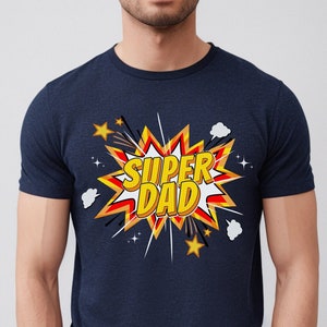 Super Dad Comic Book Tee, prezent dla bohatera na dzień ojca! Koszulka w stylu vintage pop art, idealny prezent dla taty, koszulka retro pop art, komiksowa eksplozja