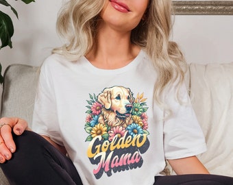 Chemise maman dorée, chemise maman Golden Retriever, chemise chien dorée, chemise chien, t-shirt amoureux des chiens, chemise maman dorée, vêtements pour propriétaire de chien