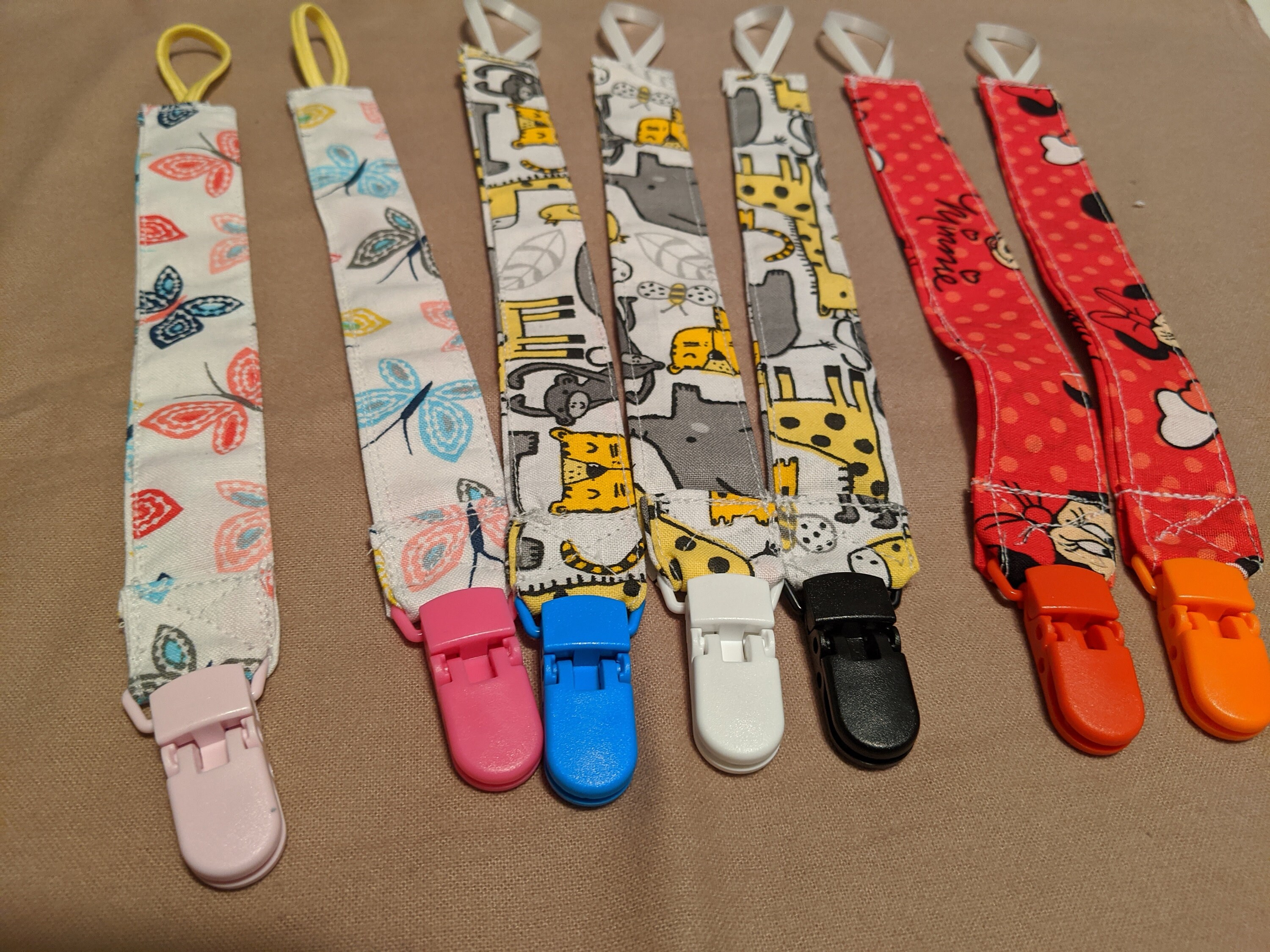 Baby pacifier holders made to order Etsy