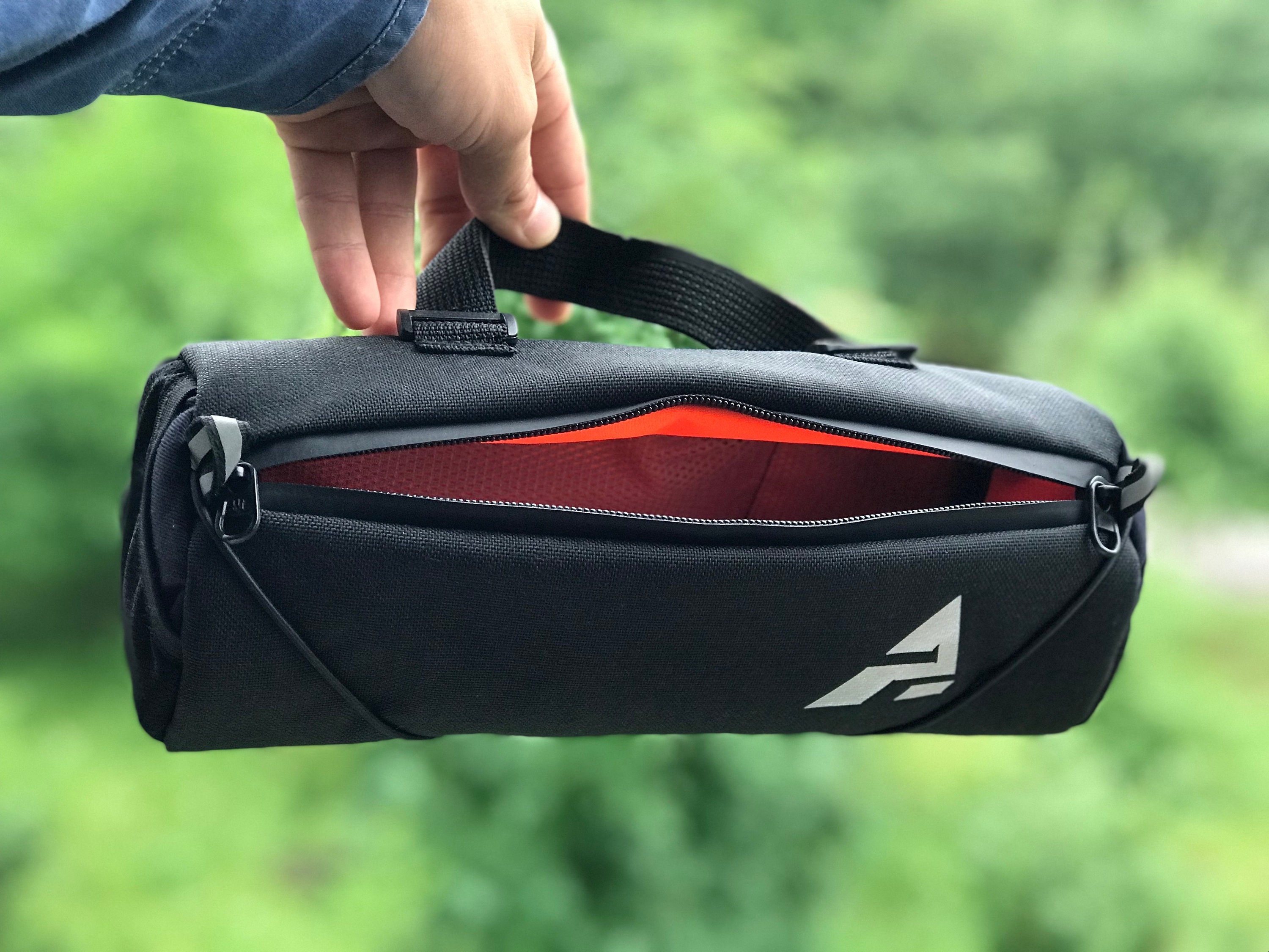 Burrito Bag. Cycling Handlebar Bag Black Etsy UK